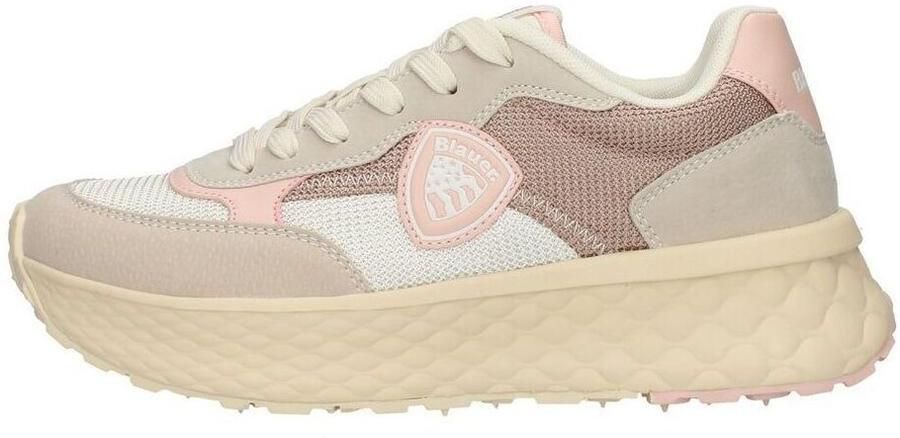 Blauer Suède Dames Sneakers met Hoge Rubberen Zool - Foto 5