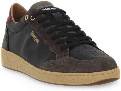 Blauer Zwarte Leren Heren Sneaker - Foto 2