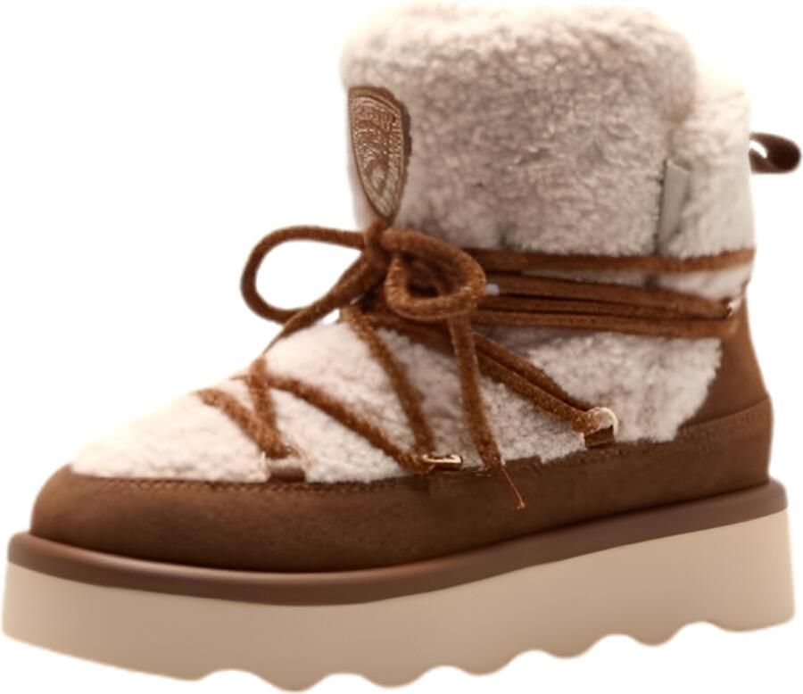 Blauer USA Boots van leer-textielmix met teddyvoering - Foto 3