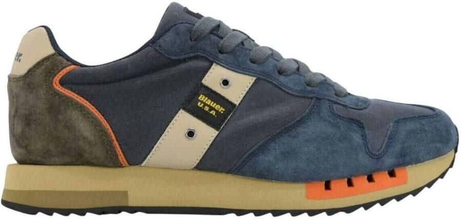 Blauer Blauwe Sportieve Vetersneakers met Contrastdetails Blue Heren - Foto 1