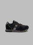 Blauer Groene Polyester Sneaker met Veters Contrastdetails Applicatie Logo Multicolor Heren - Thumbnail 3