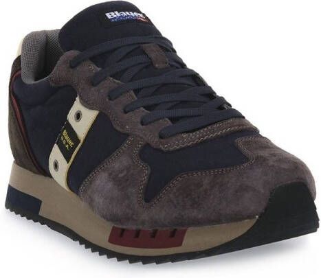Blauer Blauwe Designer Sneakers met Contrasterende Accenten Multicolor Heren - Foto 5
