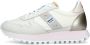 Blauer Sportieve Beige Vetersneakers met Contrastdetails Beige Dames - Thumbnail 21