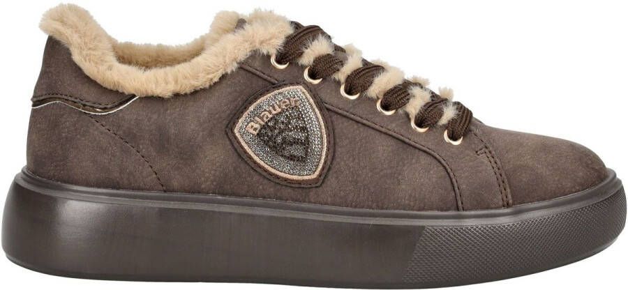 Blauer Lage Sneakers Sneaker