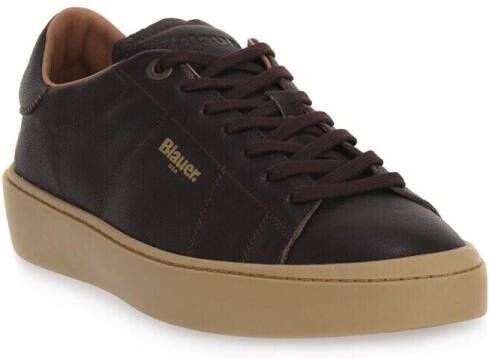 Blauer Bruin Leren Heren Sneaker - Foto 3