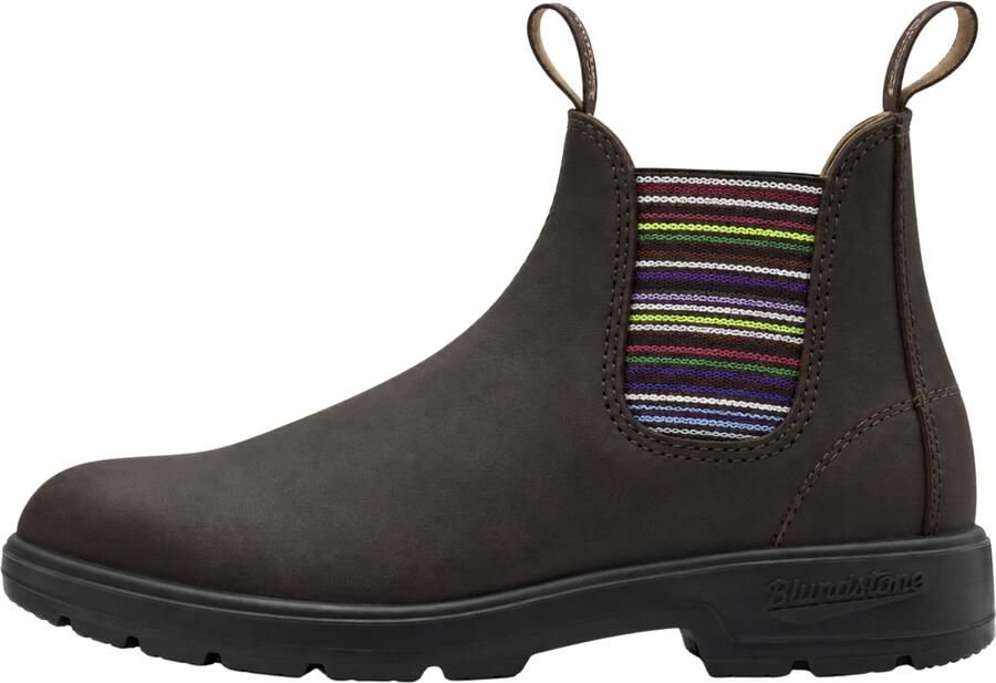 Blundstone Kinder Stiefel Boots #1413 Leather Elastic (Kids) Brown Stripes-K10UK