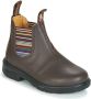 Blundstone Kinder Stiefel Boots #1413 Leather Elastic (Kids) Brown Stripes-K10UK - Thumbnail 2