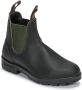 Blundstone Stiefel Boots #519 Leather Elastic (500 Series) Stout Brown Olive-3UK - Thumbnail 3