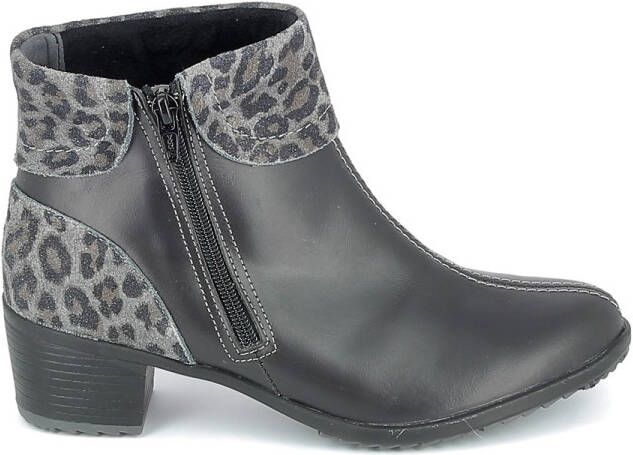 Boissy Enkellaarzen Boots Noir Leopard
