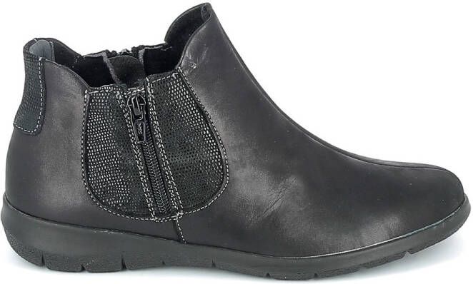 Boissy Enkellaarzen Boots Noir texturé