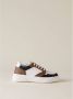 Borbonese Witte Polyester Sneakers Rubberen Zool Antislip Multicolor Dames - Thumbnail 2