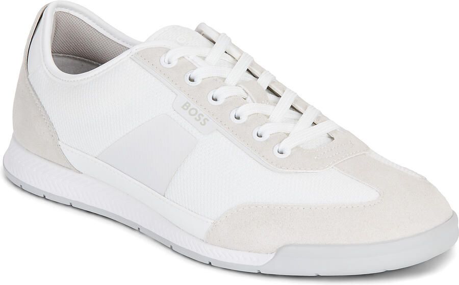 Boss low top sneakers met leer model 'Nitan'