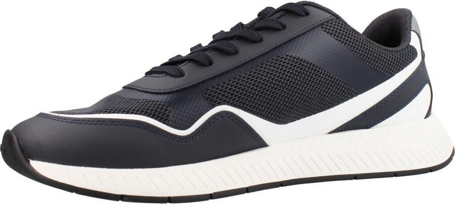BOSS imitatieleren sneakers donkerblauw - Foto 5