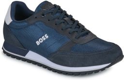 BOSS Lage Sneakers Heren Parkour-l Runn Leer Blauw