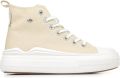 British Knights Kaya Flow Mid Dames Sneakers Hoog Beige Katoen Vrouwen Schoenen - Beige