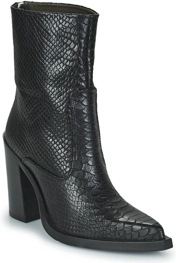 Bronx Mya Mae 34237 Enkellaarsjes Enkelboots met rits Dames Zwart - Foto 4