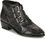 Bronx New-tex 47534 Enkellaarsjes Enkelboots met rits Dames Zwart - Thumbnail 4