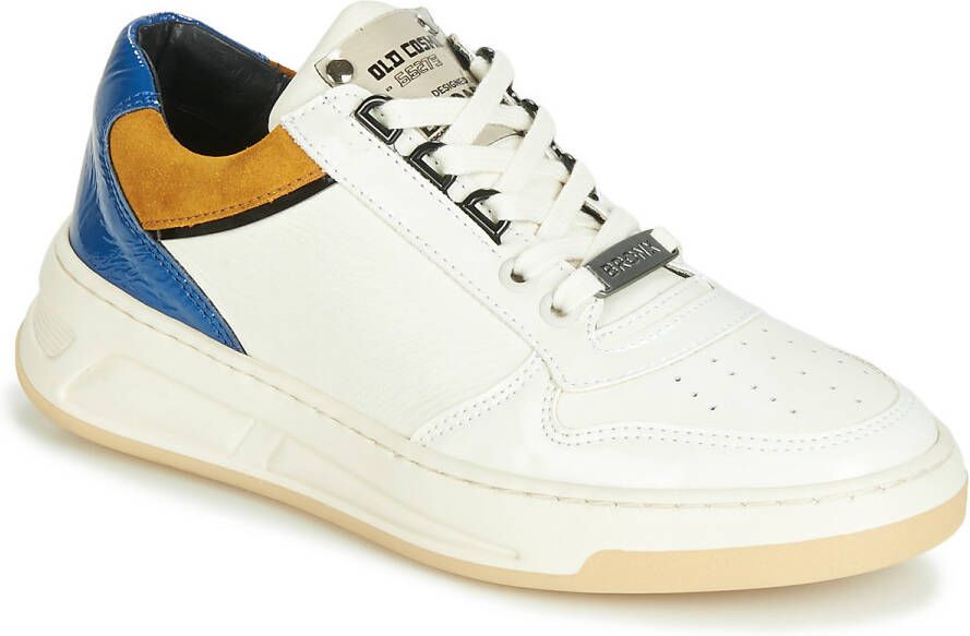 Bronx Old-Cosmo leren sneakers off white blauw