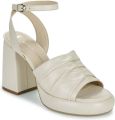 Bronx Retro-geïnspireerde 80's sandaal voor vrouwen White Dames - Beige