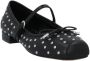 Bruno Premi Zwarte studs vierkante neus ballerina's - Thumbnail 2
