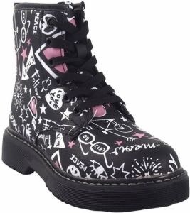 Bubble Bobble Sportschoenen meisjes enkellaars a3484 zwart