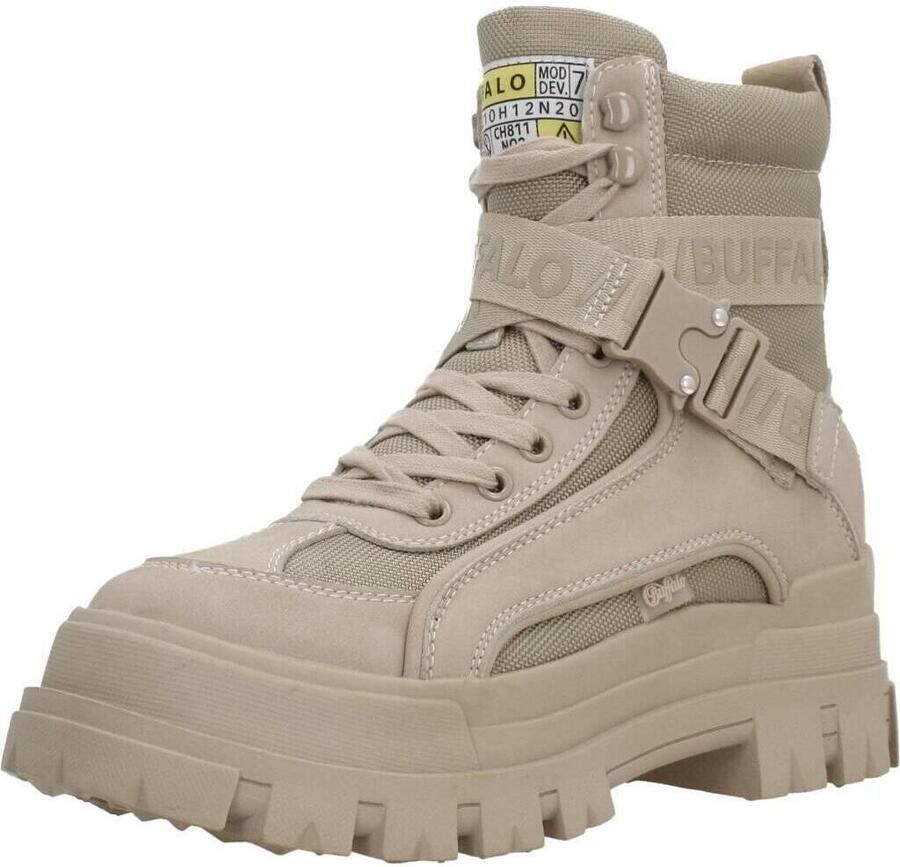 Buffalo Winterlaarzen Aspha Com1 Vegan Veterenkellaars plateaubots met binnenzijde ritssluiting - Foto 4