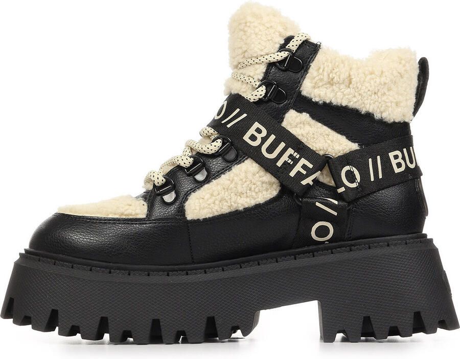 BUFFALO Veterlaarsjes 'ASPEN' beige zwart