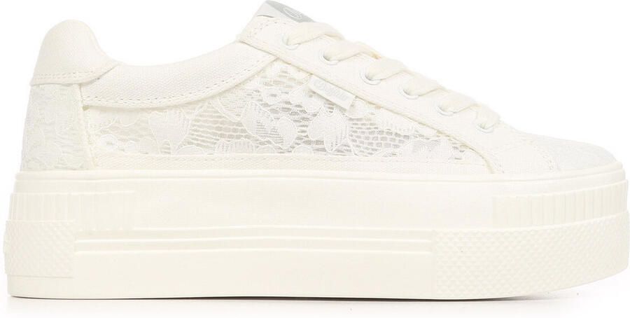 Buffalo Sneakers met plateauzool en kant model 'PAIRED BLOOM' - Foto 5