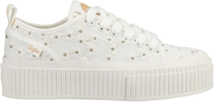 Buffalo Sneakers met stitchings model 'MADISON LOW BLOOM'