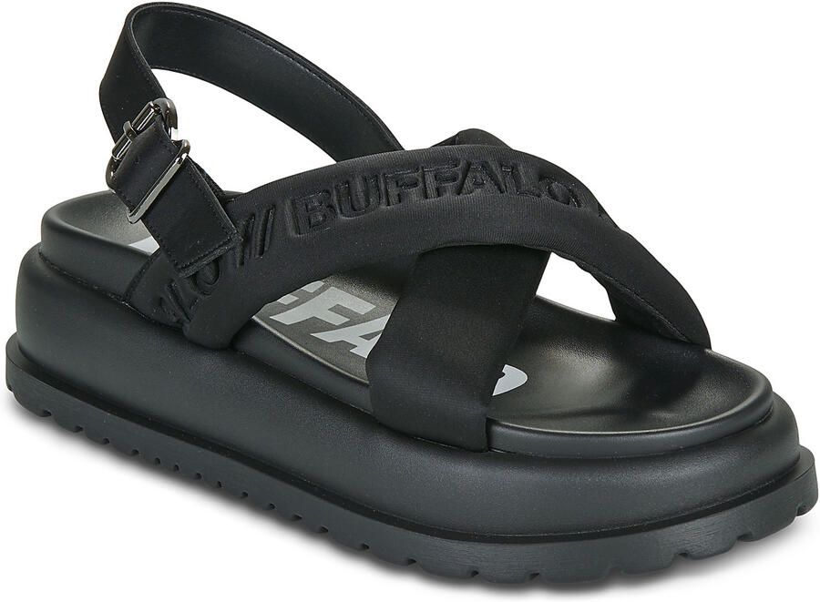 Buffalo Sandalen met sleehak PALMA CROSS