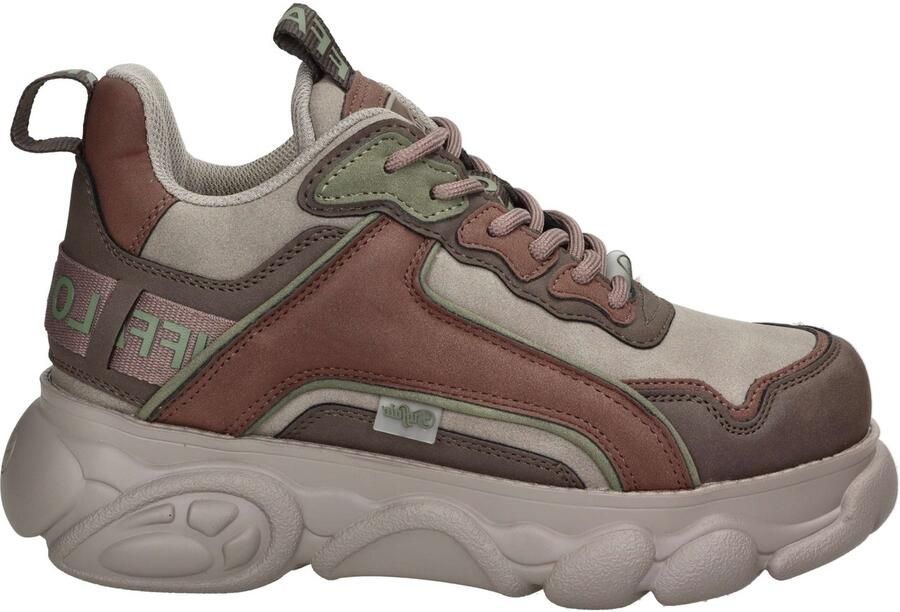 BUFFALO Sneakers laag 'CLD Chai' bruin donkerbruin grijs olijfgroen
