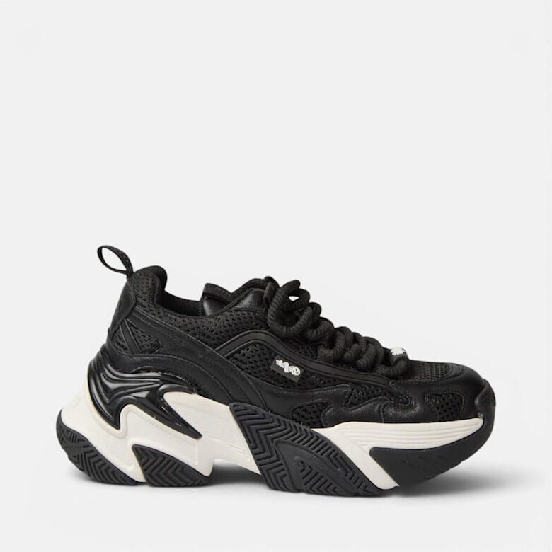 BUFFALO Sneakers laag 'Fion One' zwart wit