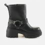 Buffalo Bikerboots BRAVR BIKER LO biker enkellaars plateaustiefelette blokhak met decoratieve gespen - Thumbnail 1