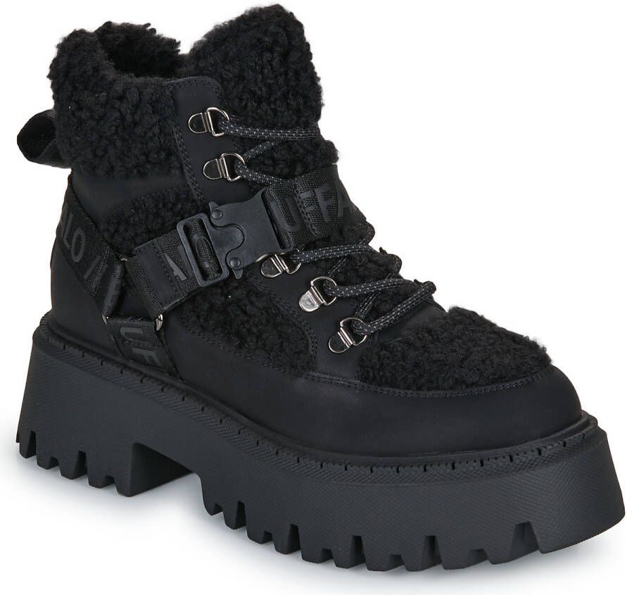 Buffalo Plateaulaarsjes Aspen Com Mid Warm Winterboots veterboots enkellaarsje met knuffelige warme voering - Foto 2