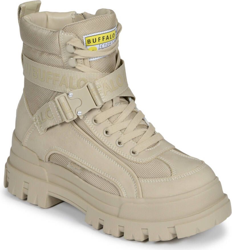 Buffalo Winterlaarzen Aspha Com1 Vegan Veterenkellaars plateaubots met binnenzijde ritssluiting - Foto 3