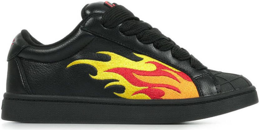 Buffalo Sneakers Liberty vrijetijdsschoen veterschoen lage schoen met trendy vlammenmotief