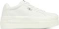Buffalo Plateausneakers met memory foam vrijetijdsschoen halfschoen veterschoen - Wit