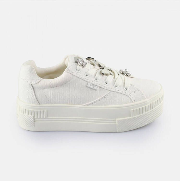 Buffalo Plateausneakers PAIRED ICE veterschoen vrijetijdssneaker lage schoen met sieraandeel