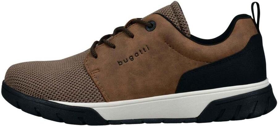 Bugatti Sneakers laag bruin brokaat zwart