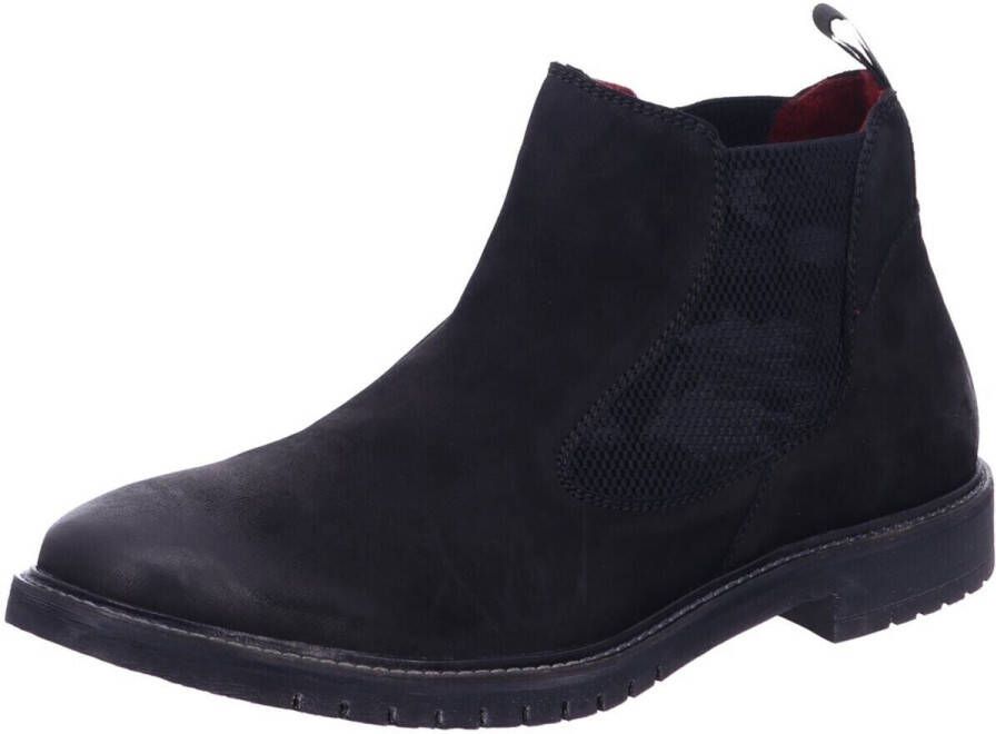 Bugatti Chelsea-boots met aantreklus met logoprint