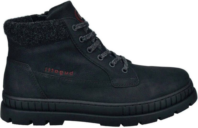 Bugatti leren heren veterboots zwart - Foto 4