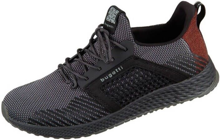 Bugatti Sneakers met sleehak freizeitschoen lage schoen veterschoen met contrastafwerking op de hiel - Foto 3