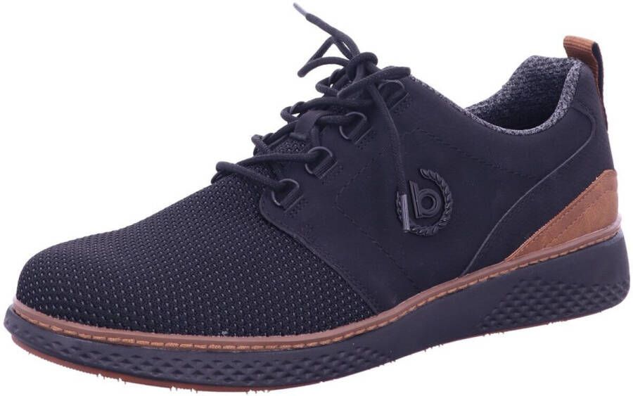 Bugatti Veterschoenen vrijetijdsschoen lage schoen veterschoen met contrasterende afwerking op de hiel