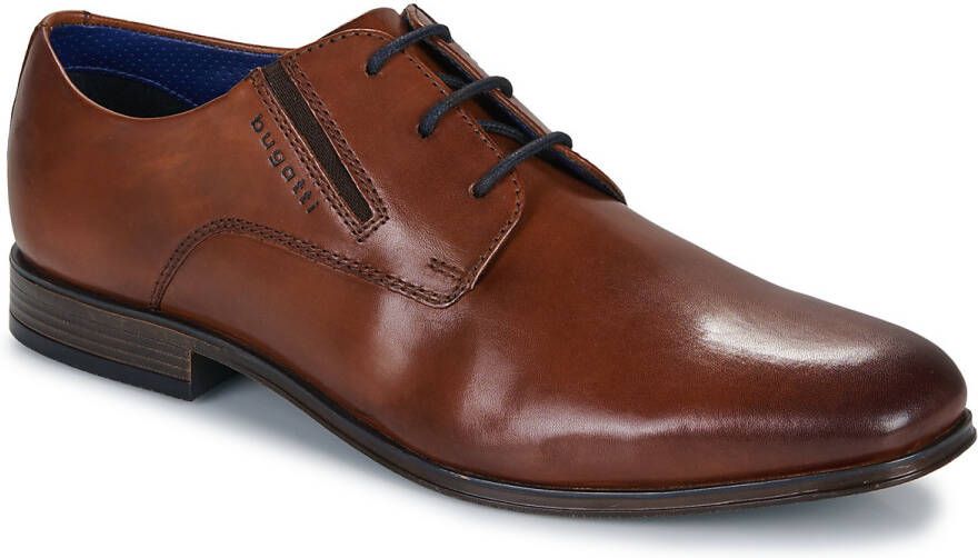 Bugatti Veterschoenen Pak schoen zakelijke schoen met logo en fijne blokhak