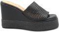 Café Noir Sandalen met sleehak CAF-E26-GG9700-N001 - Zwart