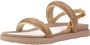 CafèNoir Flat Sandals Brown Black Dames - Thumbnail 2
