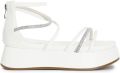 Café Noir Sandalen met sleehak C1XA5563 - Wit