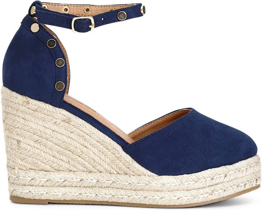 Café Noir Wedges in blauw voor Dames
