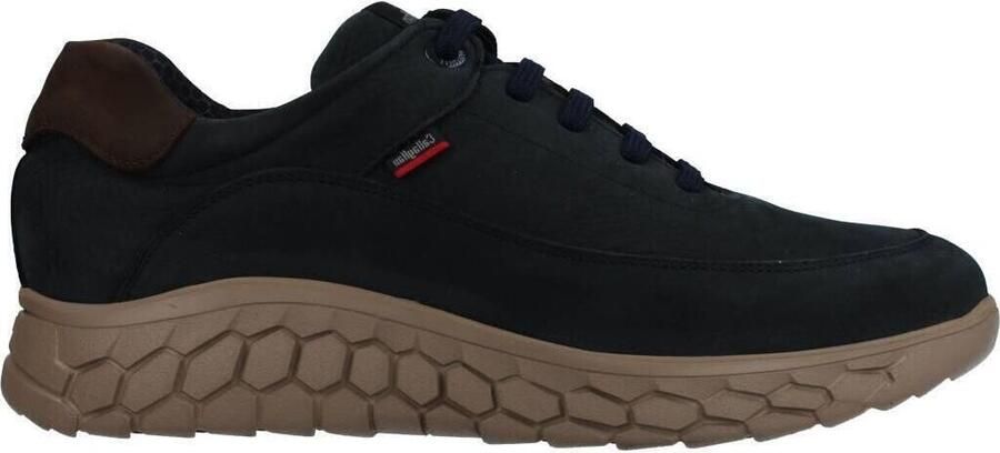 Callaghan Blauwe suède sneakers met geheugen inlegzool Blue Heren