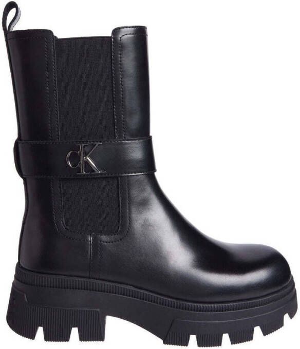 Calvin Klein Jeans Chunky Combat Chelsea Boots in zwart